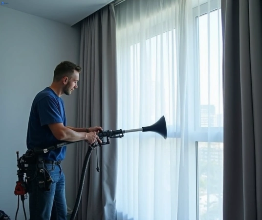 Professional curtain steam cleaning process equipment Matty Curtain Cleaning windaroo