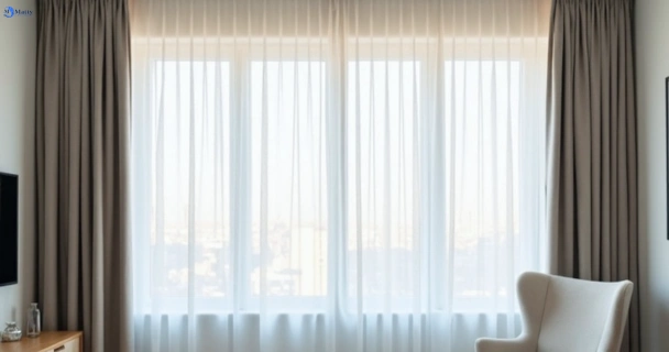 Freshly steam cleaned curtains in windaroo QLD